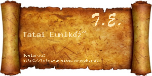 Tatai Euniké névjegykártya